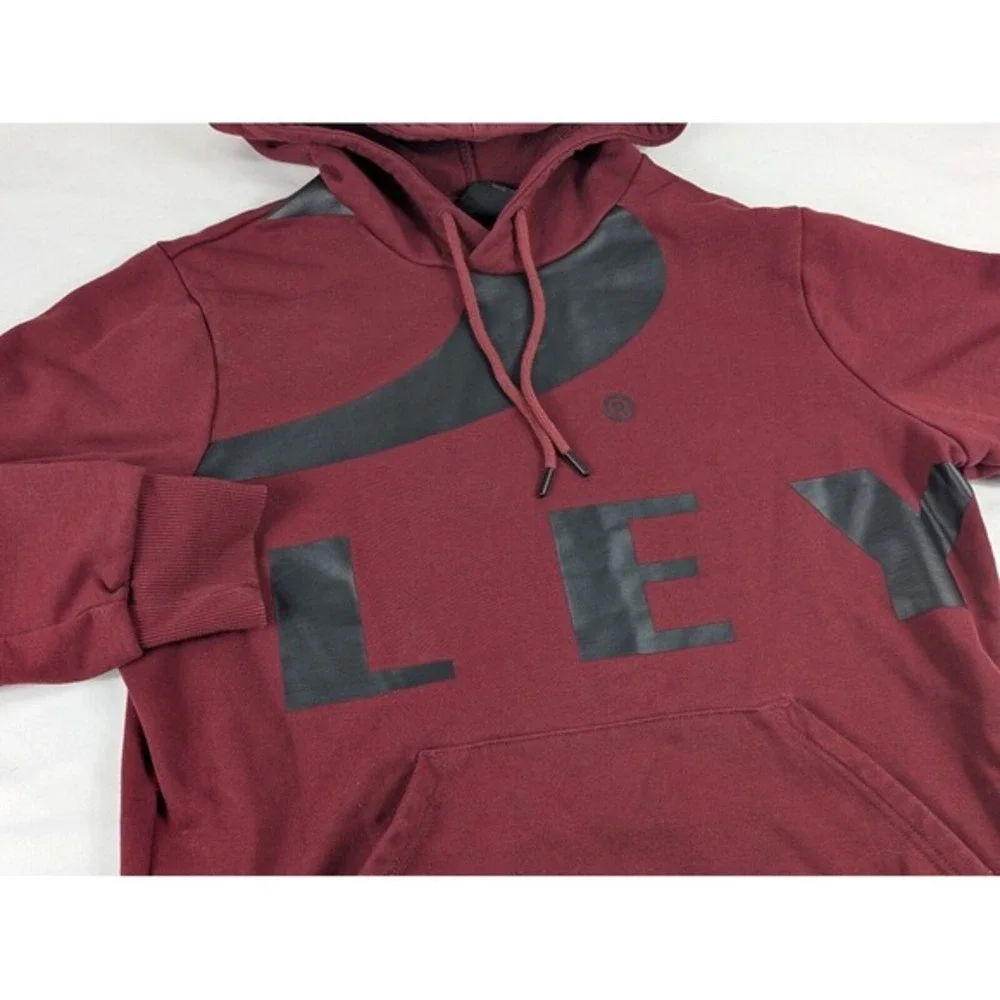 Oakley Mens Graphic Pullover‎ Hoodie Burgundy Maroon Size Medium Y2K 2000s Logo